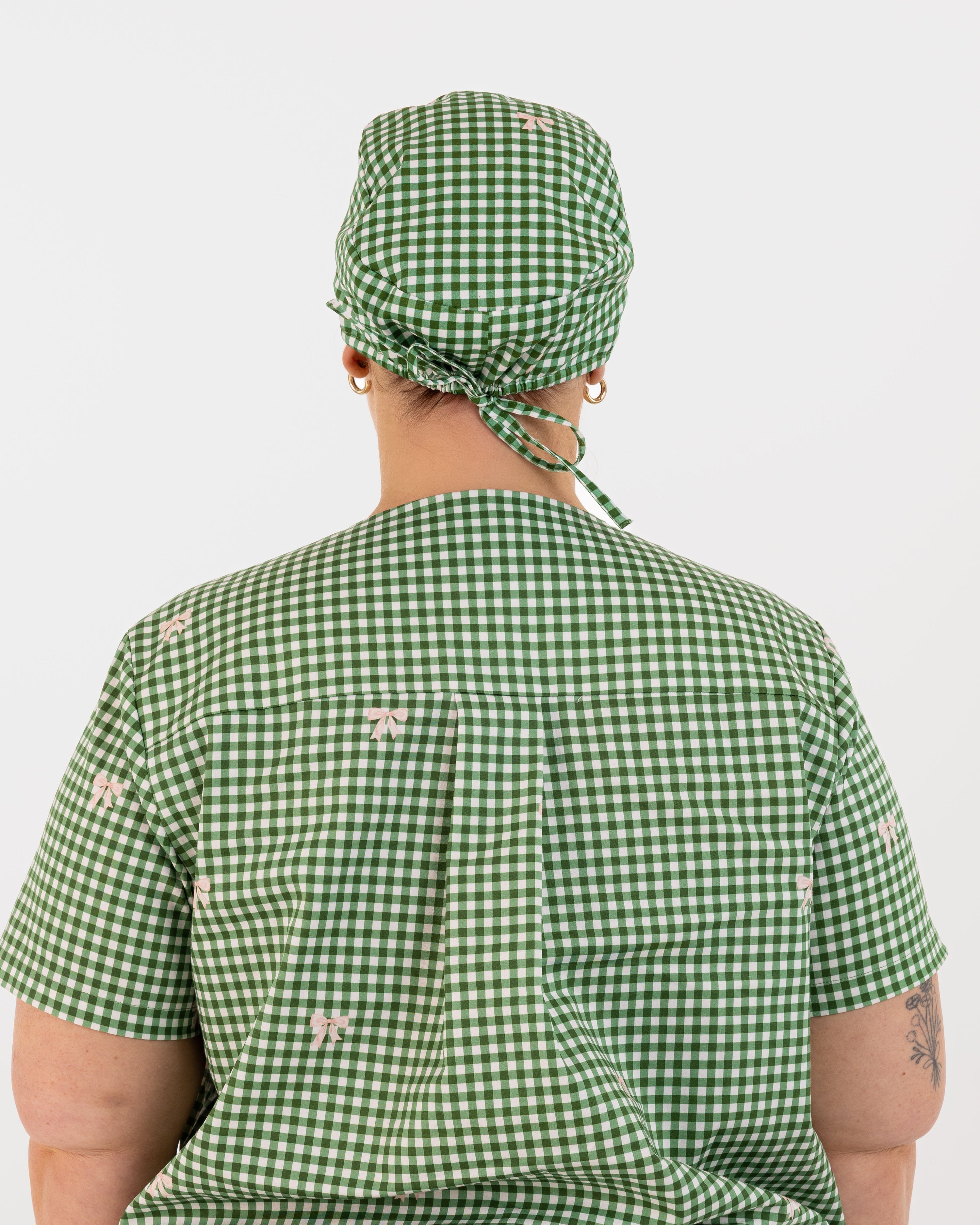 Ava Gingham Scrub Cap