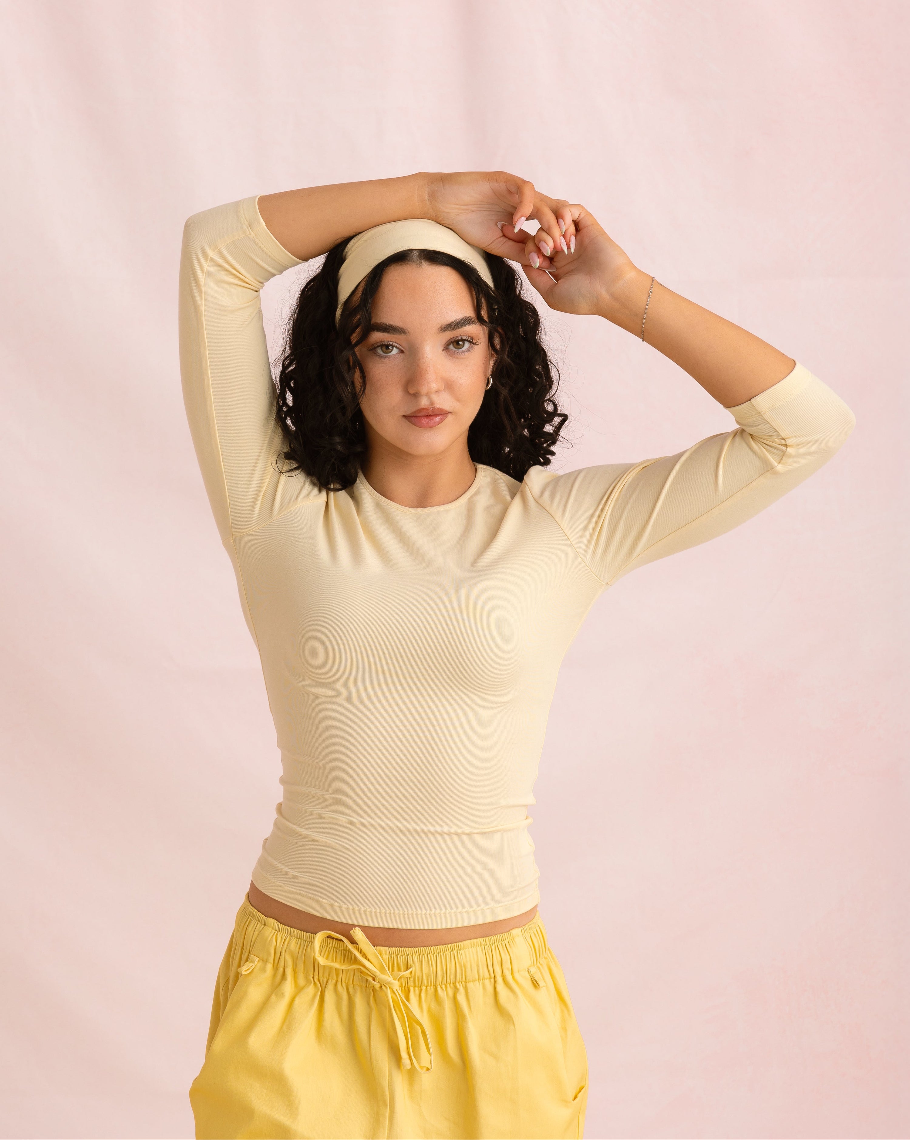Crewneck Bamboo ¾ Sleeve Top | Butter