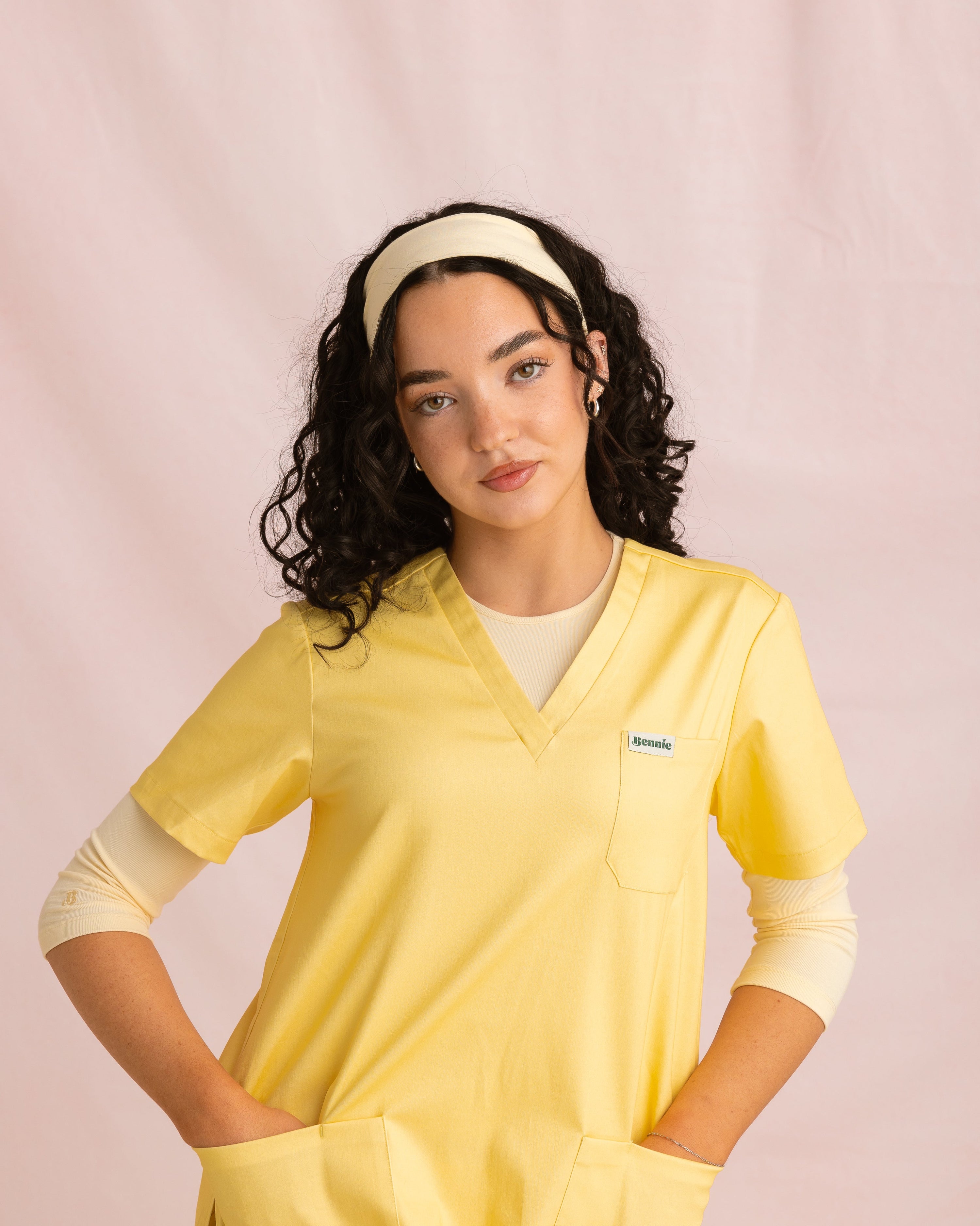 Crewneck Bamboo ¾ Sleeve Top | Butter