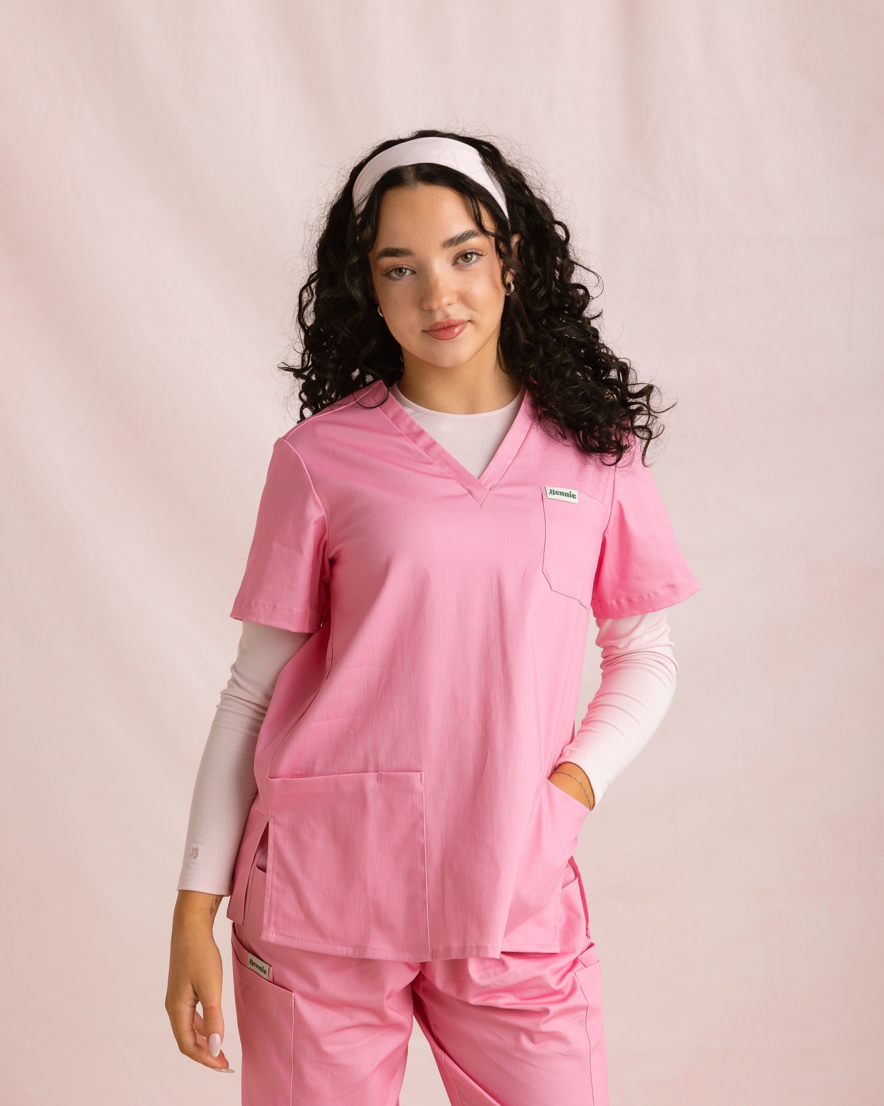Crewneck Bamboo Long Sleeve Top | Blush