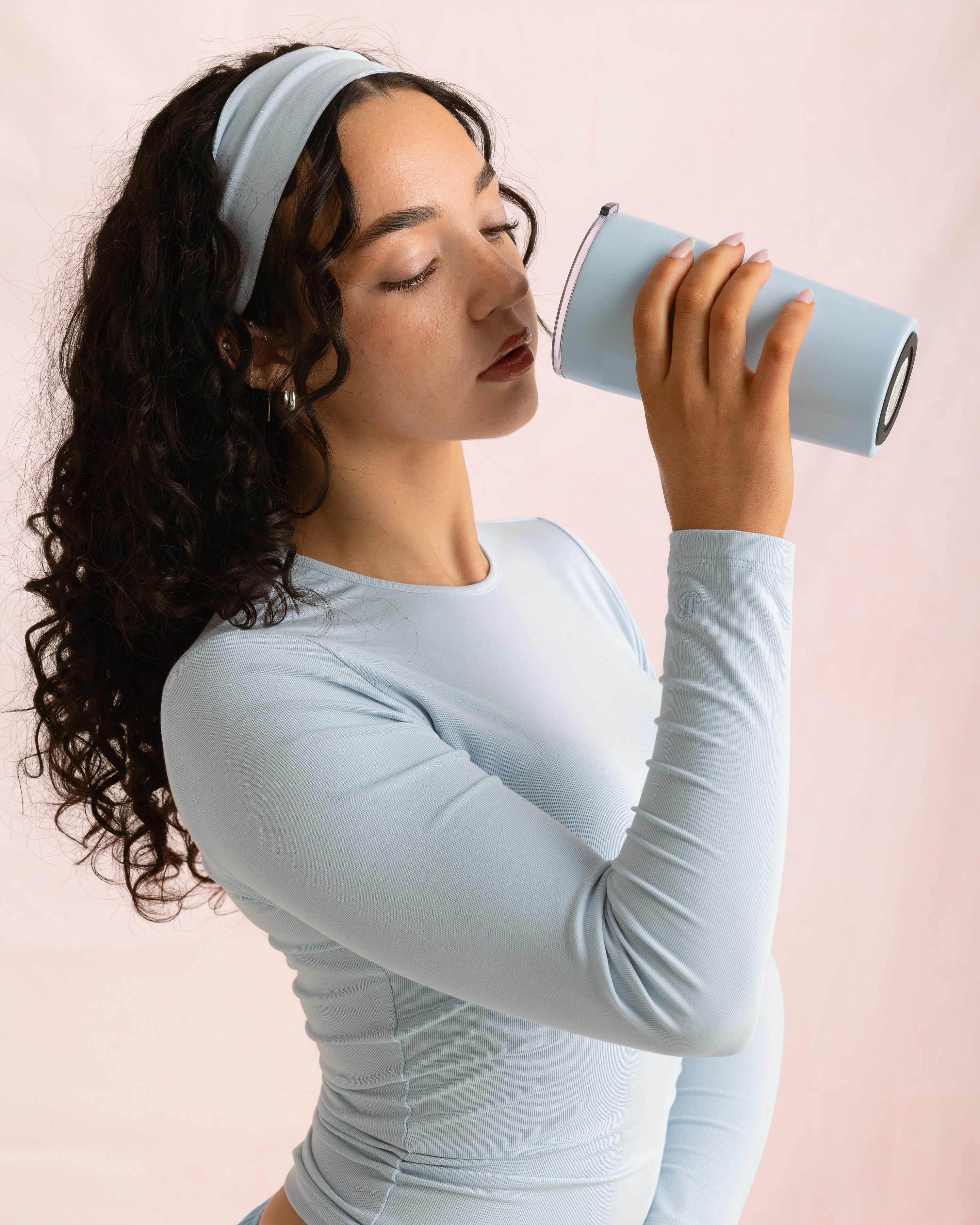 Crewneck Bamboo Long Sleeve Top | Blueberry