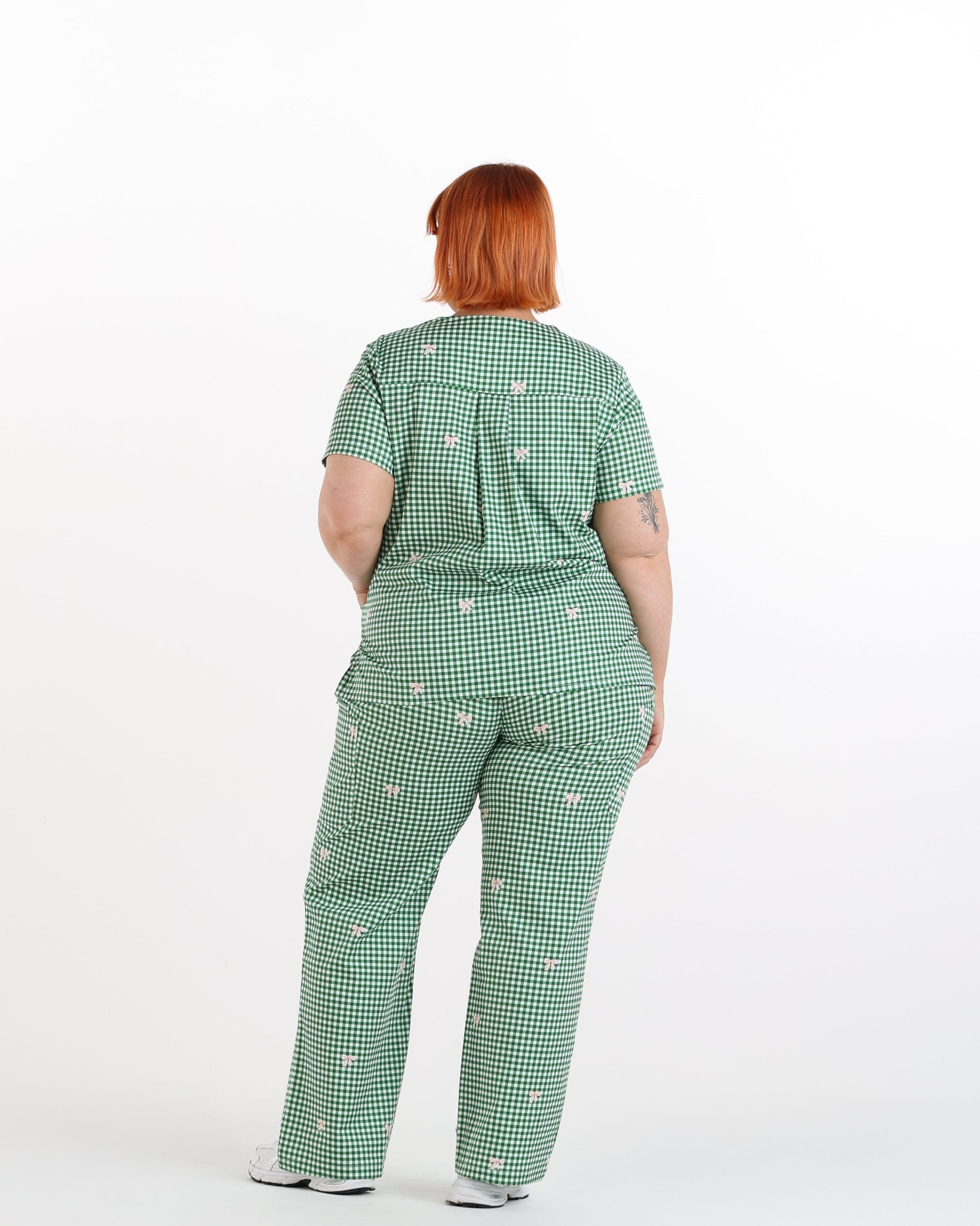 Ava Gingham Scrub Set